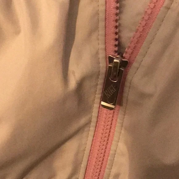 Nike rip stop hooded rain jacket girls child size 4-5 Full zipper fleece lined - Picture 7 of 10